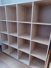 Scaffale/divisorio d'ambiente effetto rovere, 147x147 cm. (IKEA) con cassetti