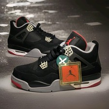  Air Jordan 4 Retro BRED Tg 10