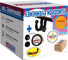 GANCIO DI TRAINO per MERCEDES CLASSE E W124 BERLINA 85-95 rimovibile + 7P ES