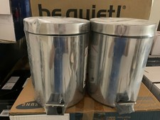 2x PATTUMIERA da BAGNO acciaio cromato con apertura a pedale elegante