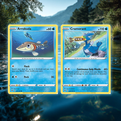Arrokuda cramorant card duo - cramorant,