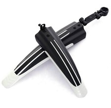 Parafango bici mtb posteriore + anteriore set parafango paraspruzzi bianco