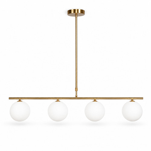 Lampadario lineare sfere - lampadario,
