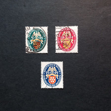 GERMANIA WEIMAR 1926/ STEMMI REGIONALI - N. 3 VALORI USATI