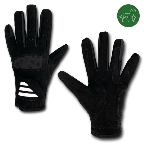 Guanti per cavalcare nero - guanti,