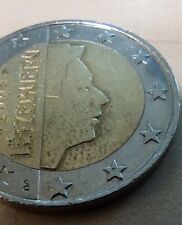 Moneta rara 2 Euro Letzebuerg 2008 errore conio Lettera “F” nella stella.