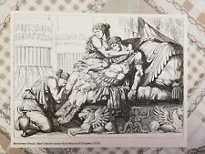 Ritaglio Enciclopedia Bartolomeo Pinelli Marc'Antonio Cleopatra 1819 ROMA