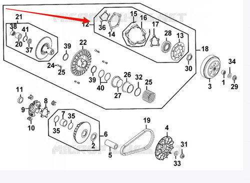 Frizione centrifuga kymco - frizione,