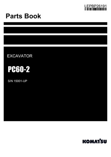 Komatsu pc60 manuale - komatsu, pc60-2