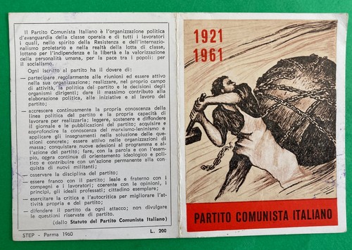 Tessera partito comunista - tessera,