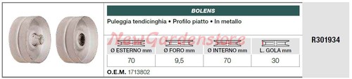 Puleggia tendicinghia bolens - puleggia,
