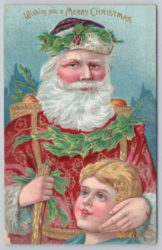 Cartolina natale babbo - cartolina,