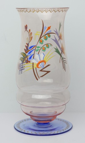 Antico vaso vetro - vaso, smaltato
