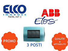 PLACCA VETRO 3 POSTI COLORE BLU TURCHESE SATINATO ABB ELOS