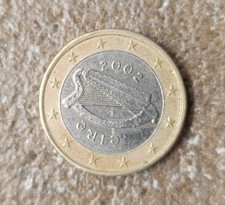 Moneta 1 Euro Eire Irlanda Arpa Celtica 2002