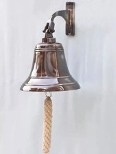 Campana in ottone marino da 4 pollici - finitura bronzo | campana per nave nautica da parete