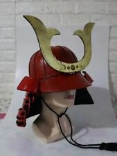 Casco Samurai Kabuto medievale in pelle Halloween Larp cosplay casco giapponese