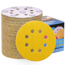 100 Pezzi Dischi Abrasivi 125Mm Grana 120,Allumina Calcinata Carta Vetrata 8 For