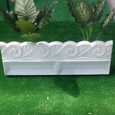 Pz 10 cordolo ondina per aiuole in cemento grigio cm 97x h 32