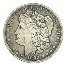 1903-S Argento Morgan Dollaro IN Molto Sottile Ottime Condizioni,Tutti Naturale