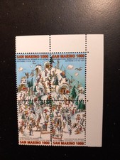 Francobolli San Marino Quartina Campionato Del Mondo Sci Alpino Sestriere 1997