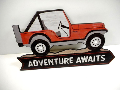 Insegna legno jeep - in,