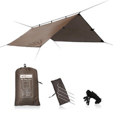 Amache DD - DD Tarp 3x3 - Marrone Coyote 10 piedi x 10 piedi - 100 impermeabili - leggere...