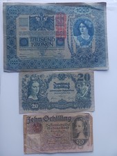 Banconote austria lotto 3 - austria,, di