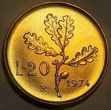 20 LIRE 1974 REPUBBLICA