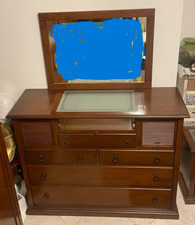 Cassettiera Comò con 4 cassetti e  2 comodini in arte povera