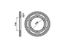 Corona PBR 4385 Z45 Denti passo 525 per Yamaha MT-09 Sport Tracker