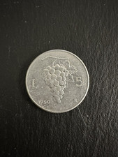 Repubblica Italiana 5 Lire Uva