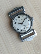 Orologio Vintage DELMA Military Watch Carica Manuale Anse Basculanti Case 30's