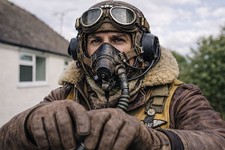 Modellino pilota caccia ww2