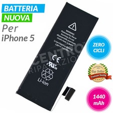 BATTERIA NUOVA PER APPLE IPHONE 5 1440 mAh ZERO CICLI CORRIERE 24H ANNO 2018/19