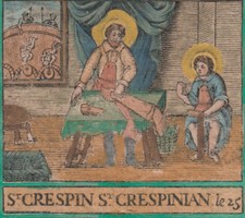 S. Crespino e San Crispini LE 25[Octo) XVII century santini incisioni gravure en