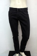 Phlipp Plein Uomo Pantalone Taglia 46 Jeans Nero Pant Pants Regular Cotone Man