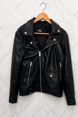 Zara giacca biker - donna, nera