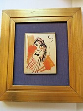 Pablo Picasso Figura femminile serigrafia lastra numerata incorniciata