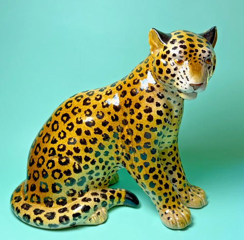Grande ghepardo maiolica