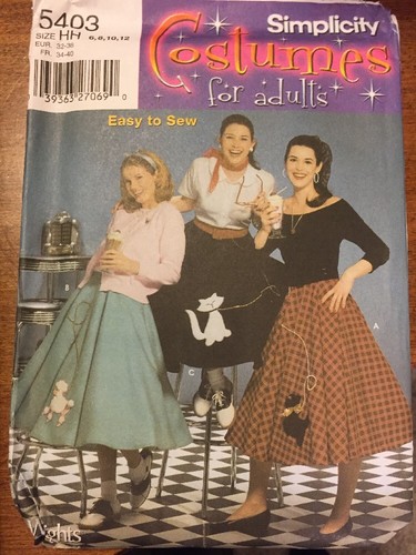 Simplicity 5403 costume - 5403, grease