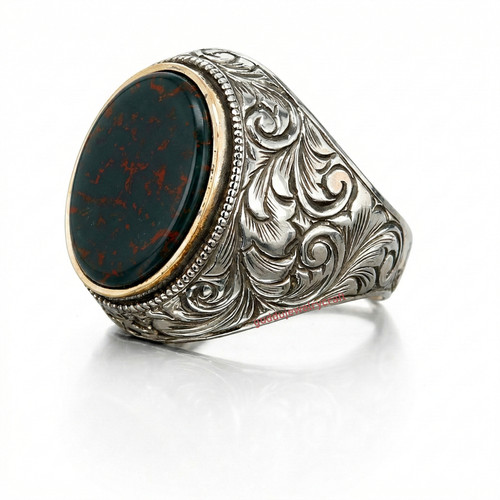 Anello uomo con sigillo - , pietra