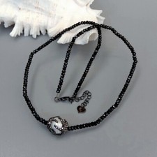 Collana pavè cristallo nero