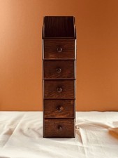Mobiletto vintage in legno con 5 cassetti 23”x6,5”x6,25” da tavolo officina
