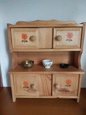 Dispensa Vintage In Legno Per Casa Delle Bambole Con Accessori Da Cucina
