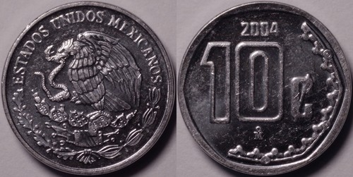 Messico 2004 centavos - messico, mo