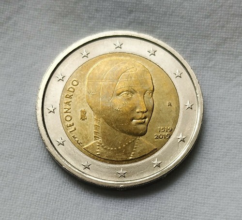 Moneta euro leonardo da - euro,