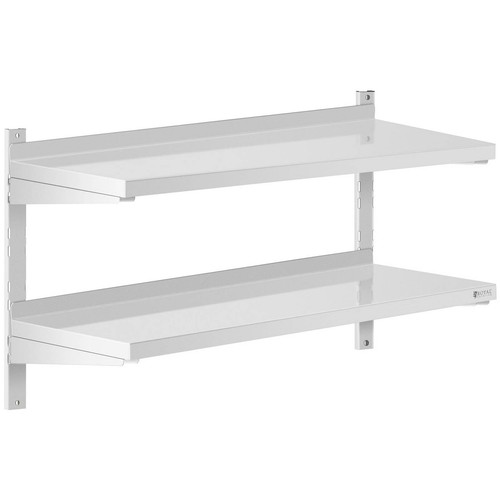 Mensola acciaio inox - acciaio, doppia