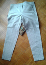 Pantaloni Donna Damascati Grigio Perla Benetton tg. 44