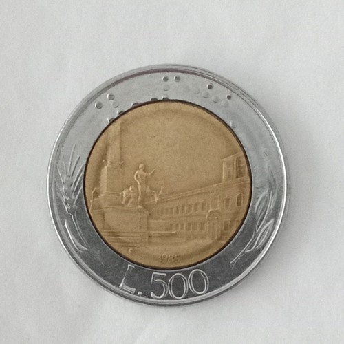 Moneta 500 lire bimetallica - moneta,